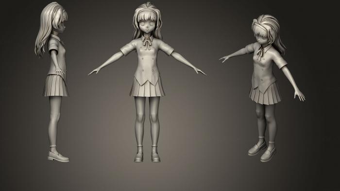 Figurines of girls (STKGL_0233) 3D model for CNC machine